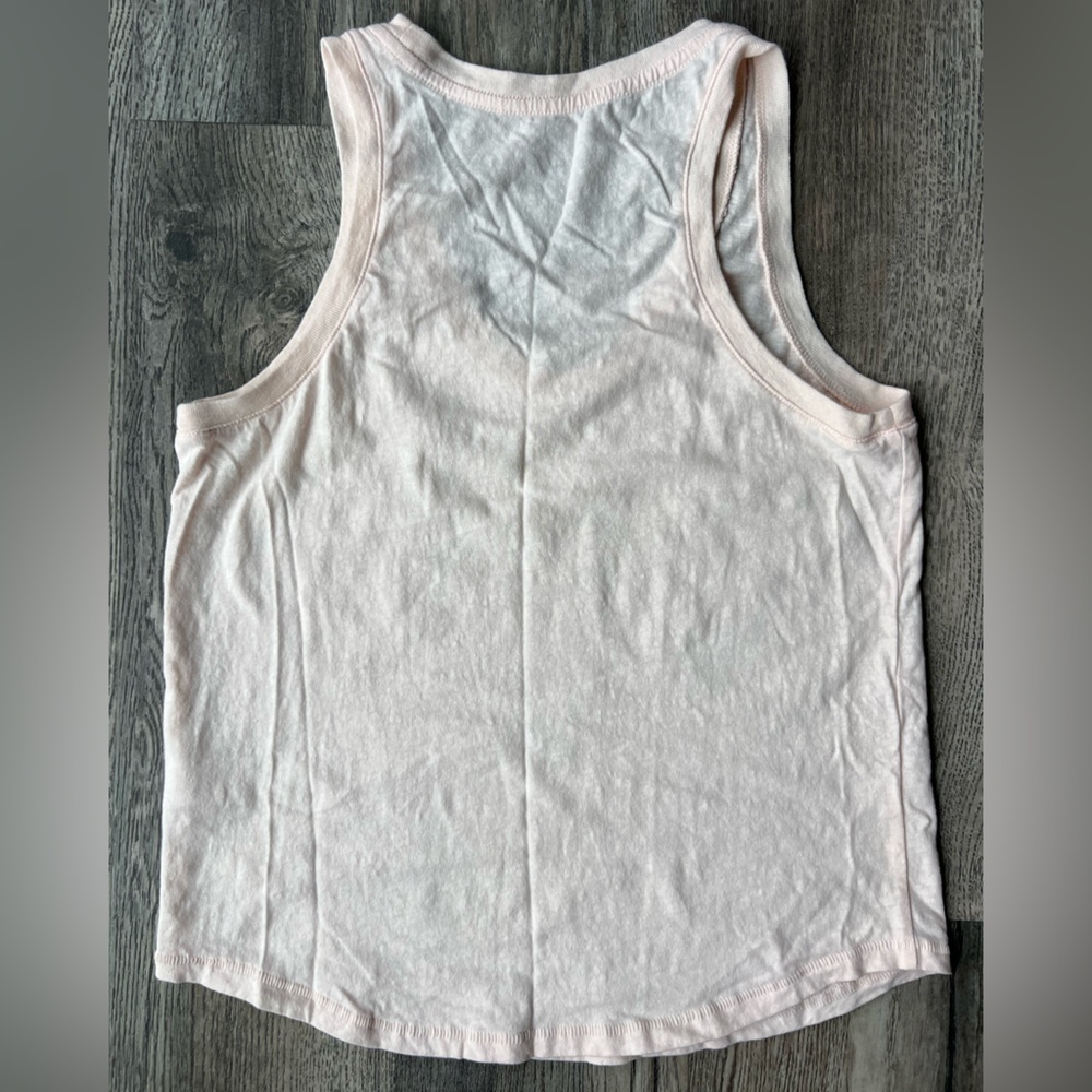Everlane Top Pink Cotton Tank Top Size Small V Neck Sleeveless Womens - Picture 6 of 7